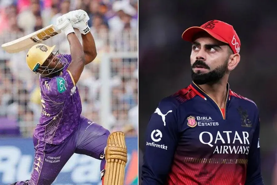 Andre Russell reacts to Kohli