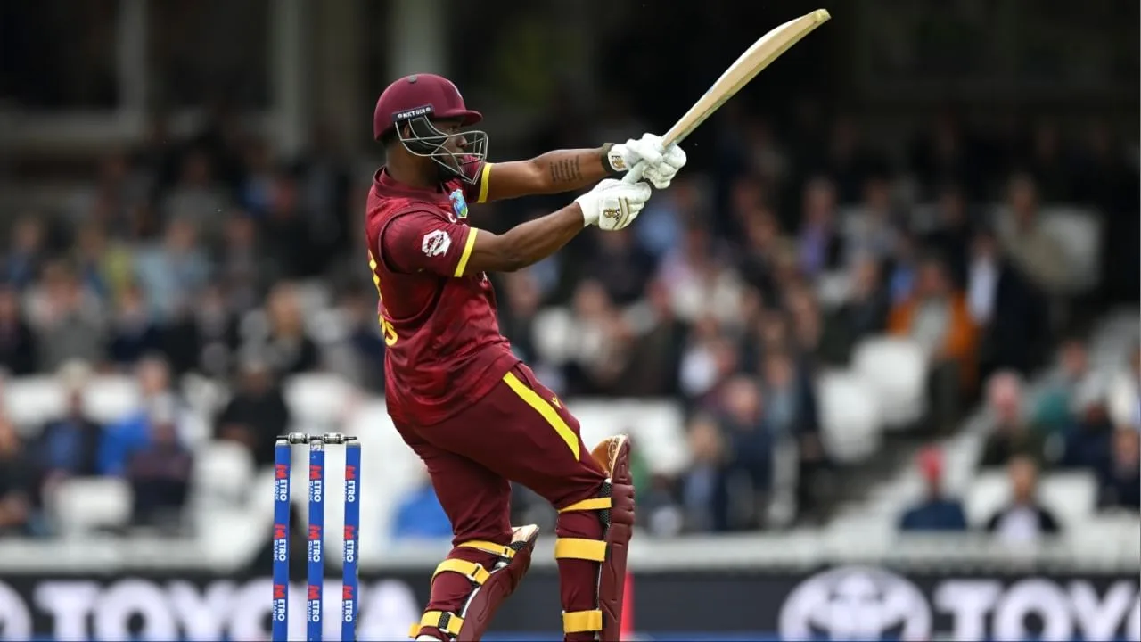 Evin Lewis hit 91 runs in 44 balls